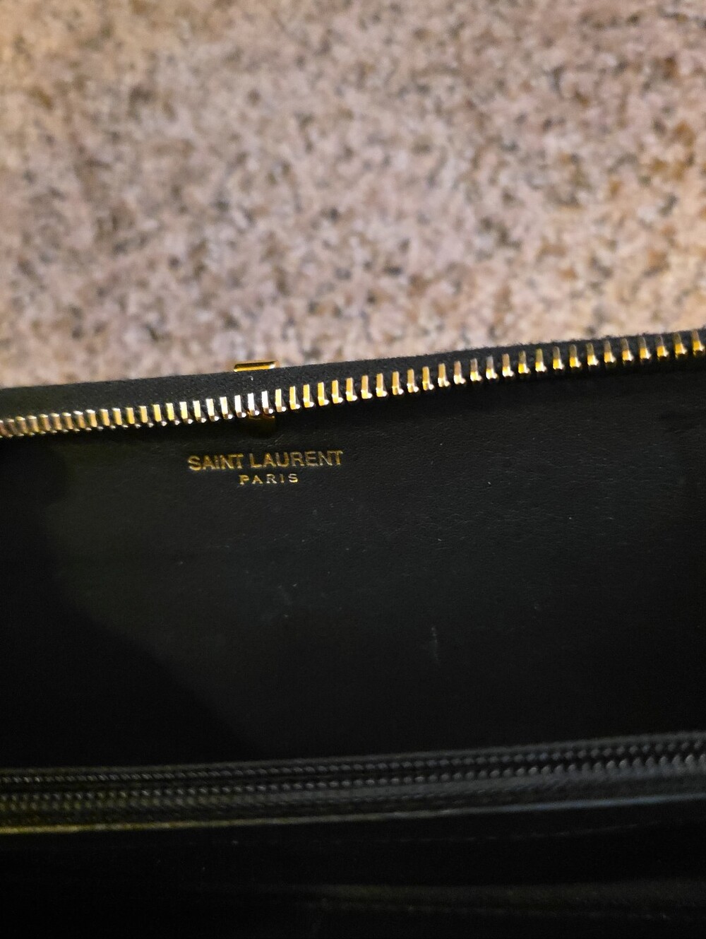 Saint Laurent Black Leather Wallet with Gold Hardware/Like New/ PRISTINE - Picture 3 of 4